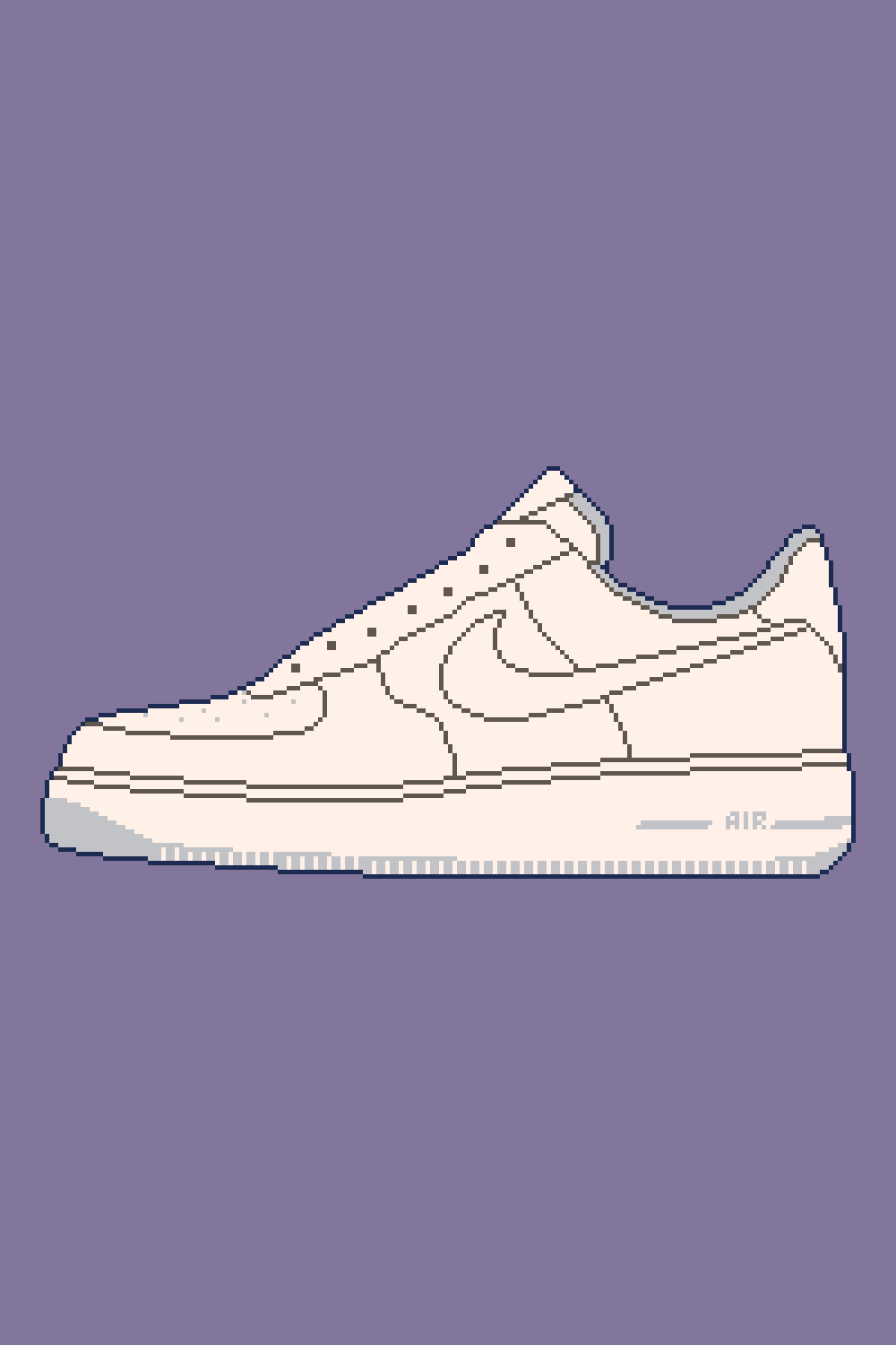 1000x1500 Nike Air Force 1 Pixel Art. Pixel art, Pixel art nike, Image pixel art
