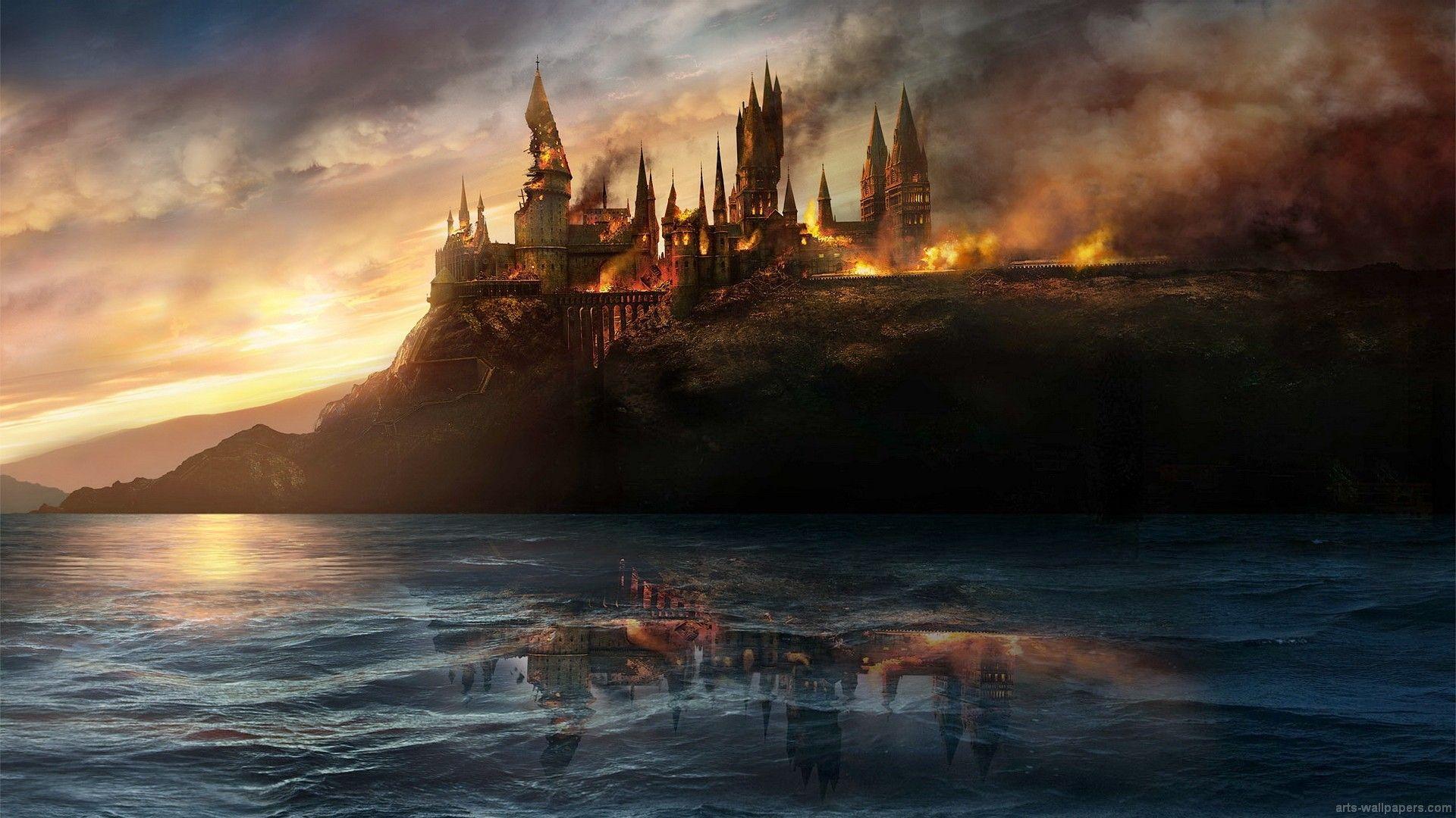 1920x1080 #battle at hogwarts, #Hogwarts, #Harry Potter, wallpaper