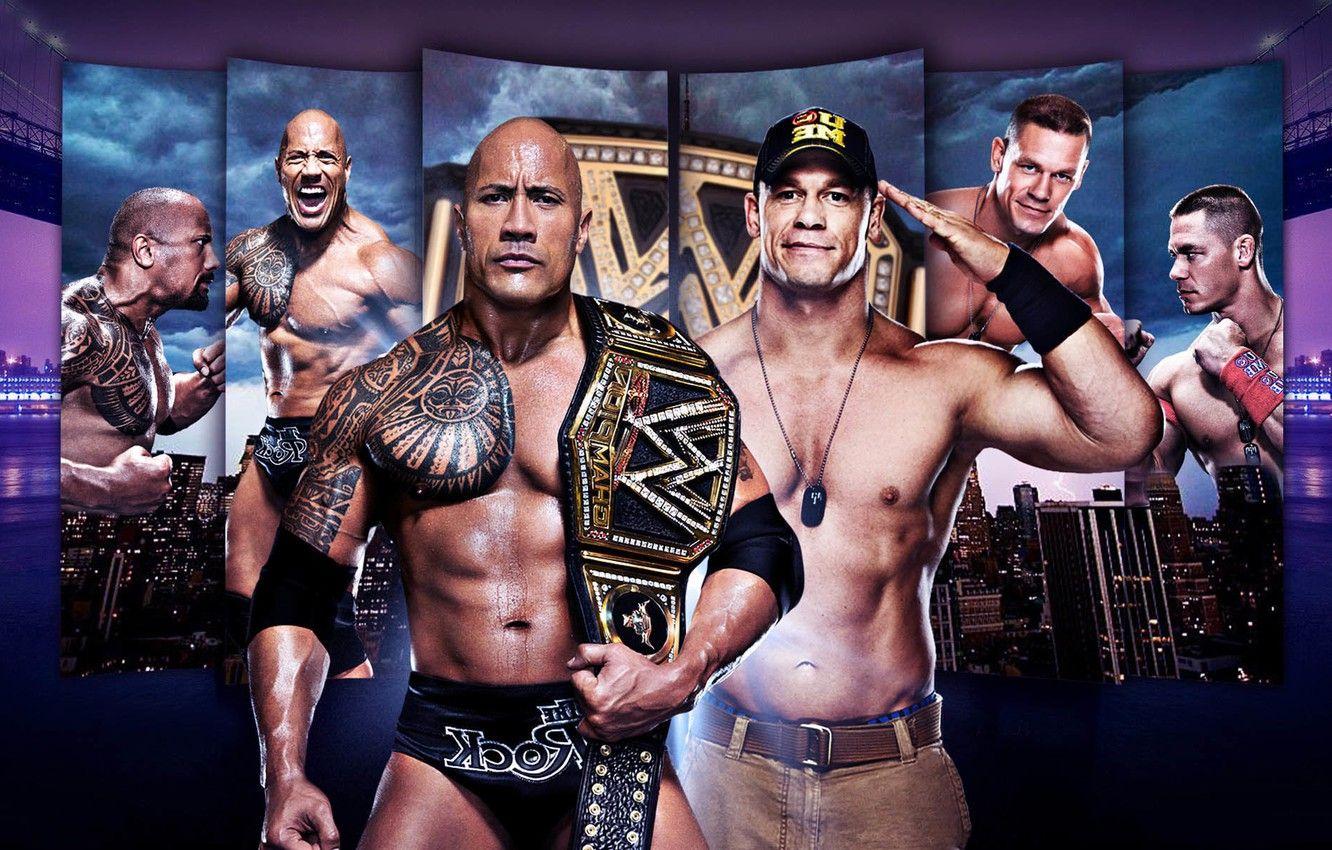 1332x850 Wallpaper Rock, Dwayne Johnson, WWE, The Rock, Dwayne Johnson, John Cena, John Cena image for desktop, section спорт