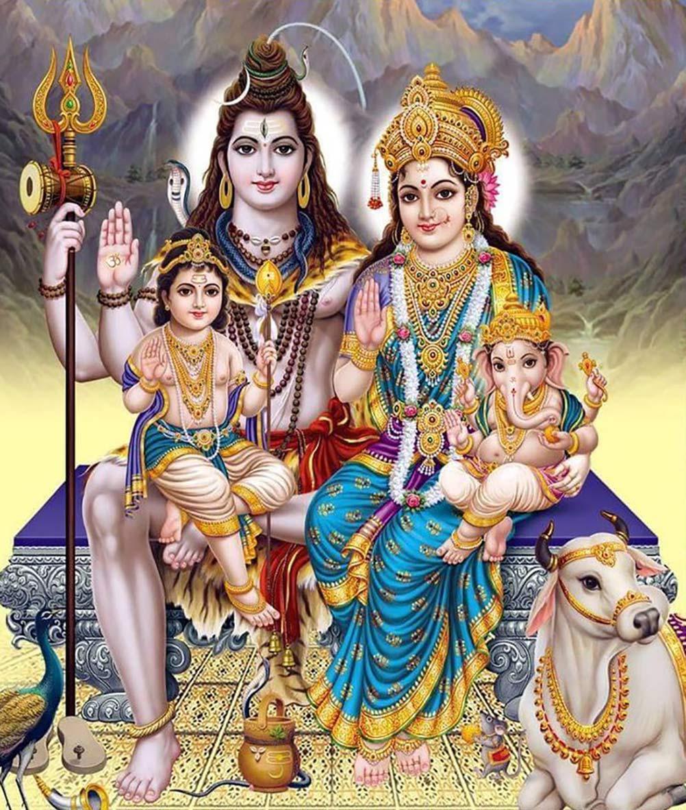 1002x1182 Shiv Parvati Full Screen HD Wallpaper for Android
