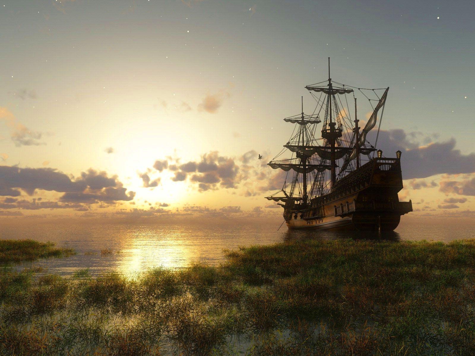 1600x1200 Ship Background. Cute Friendship Wallpaper, Airship Wallpaper and Steampunk Airship Wallpaper