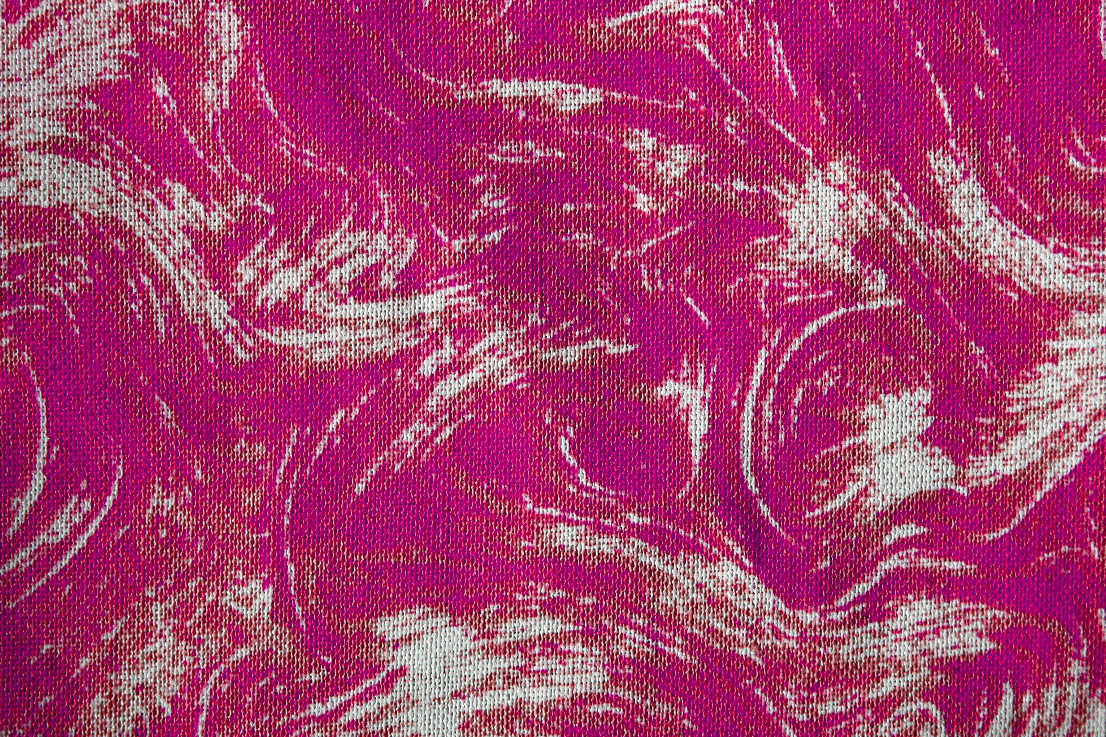 3600x2400 Fabric Texture with Bright Pink Swirl Pattern Picture. Free Photograph. Photo Public Domain