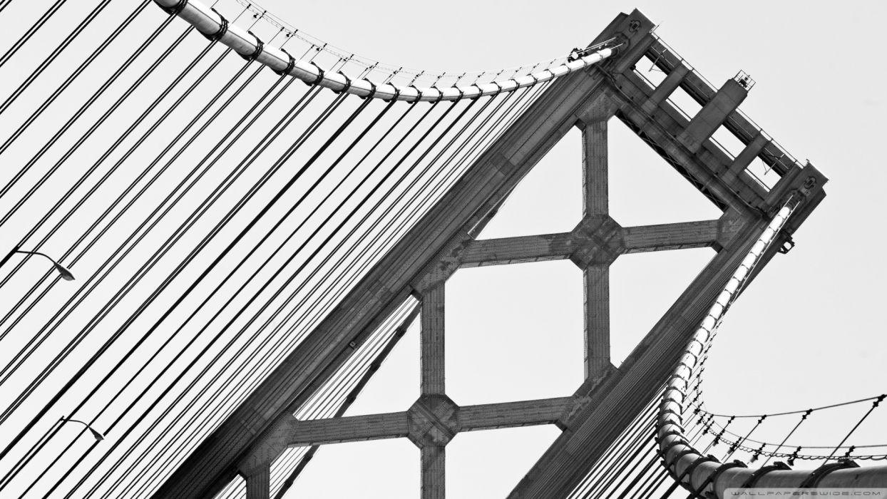 1244x700 Black and white bridges San Francisco wallpaperx1080
