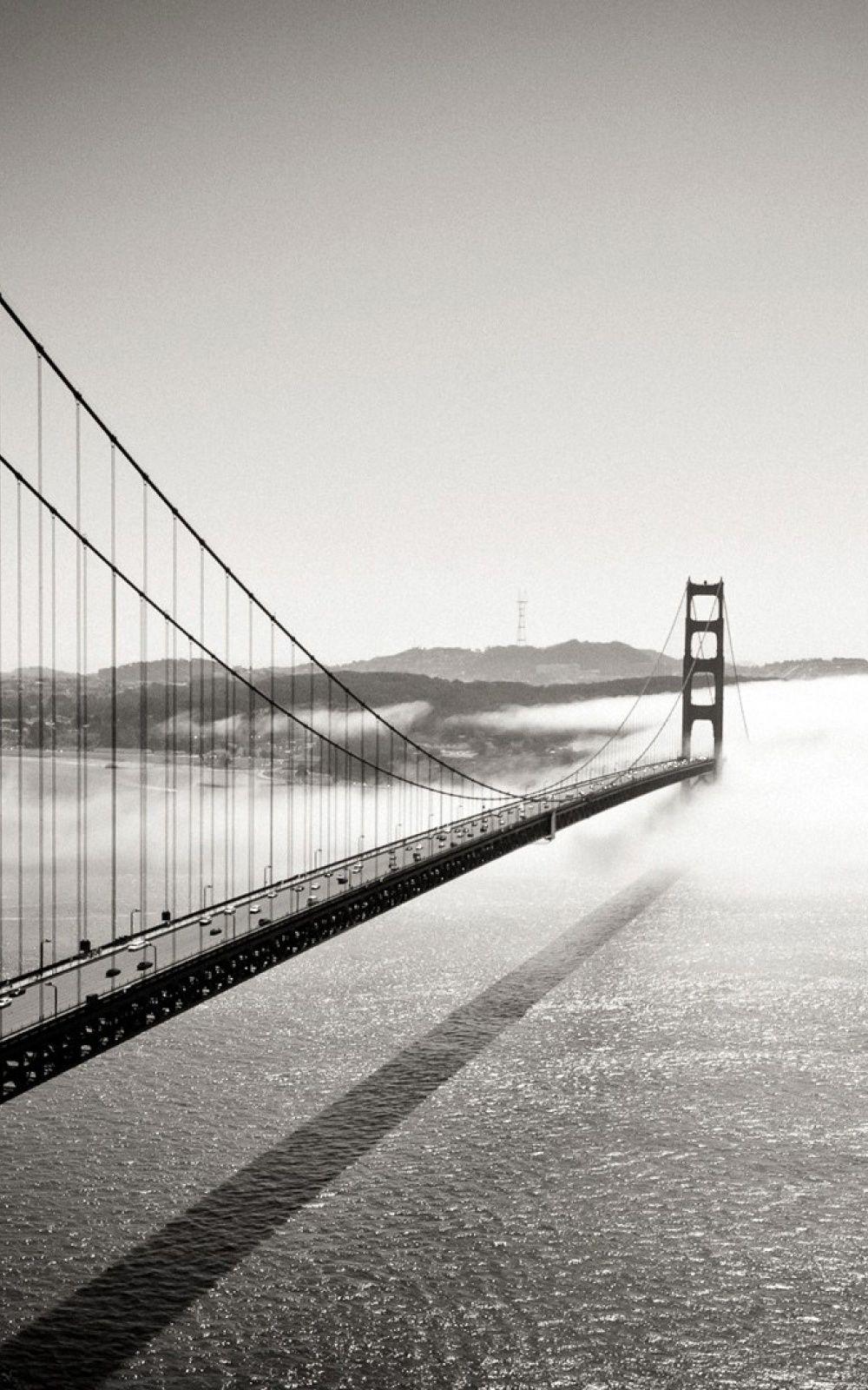 1000x1600 Black And White Highway Bridge Android