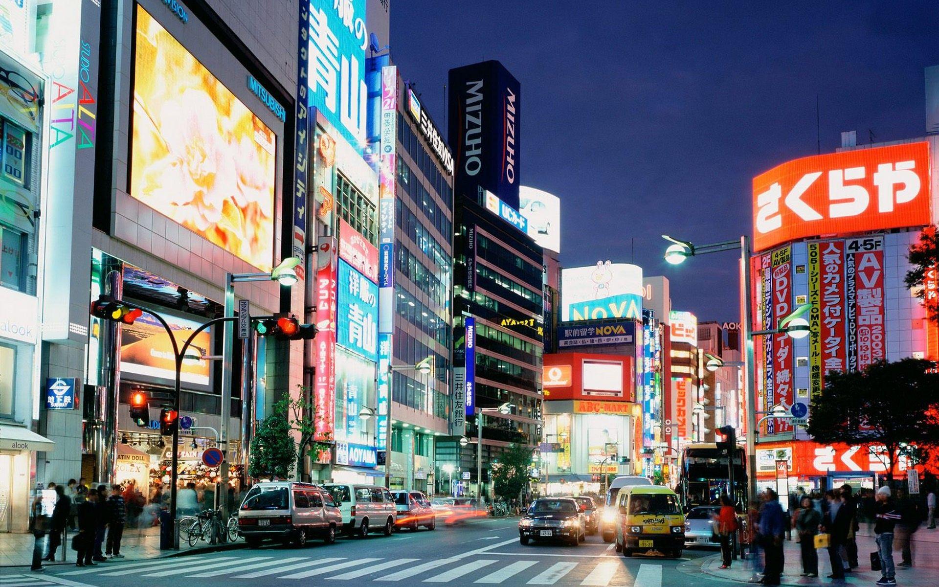 1920x1200 Japan, city, street