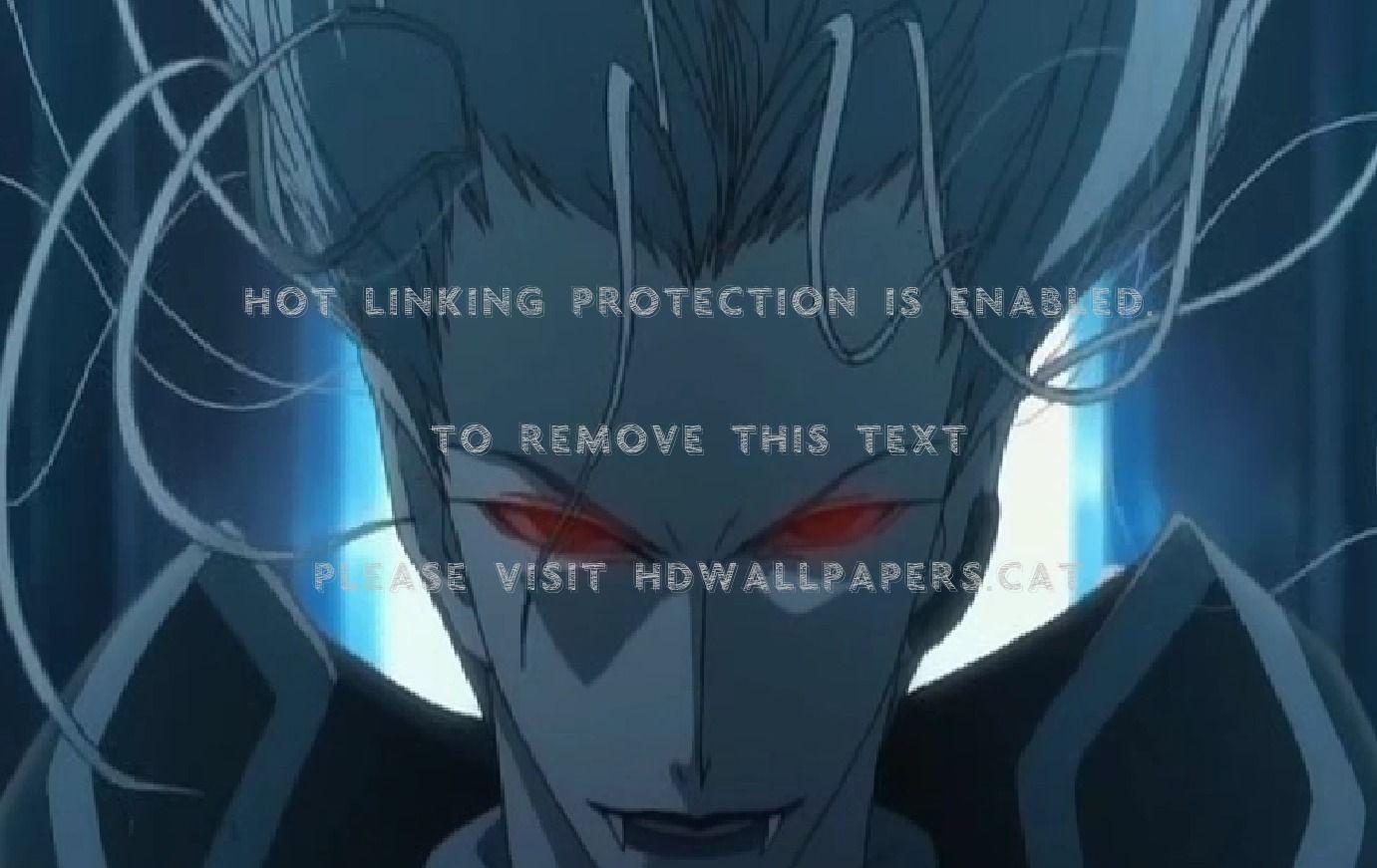 1381x871 abel in vampier form red father bule anime