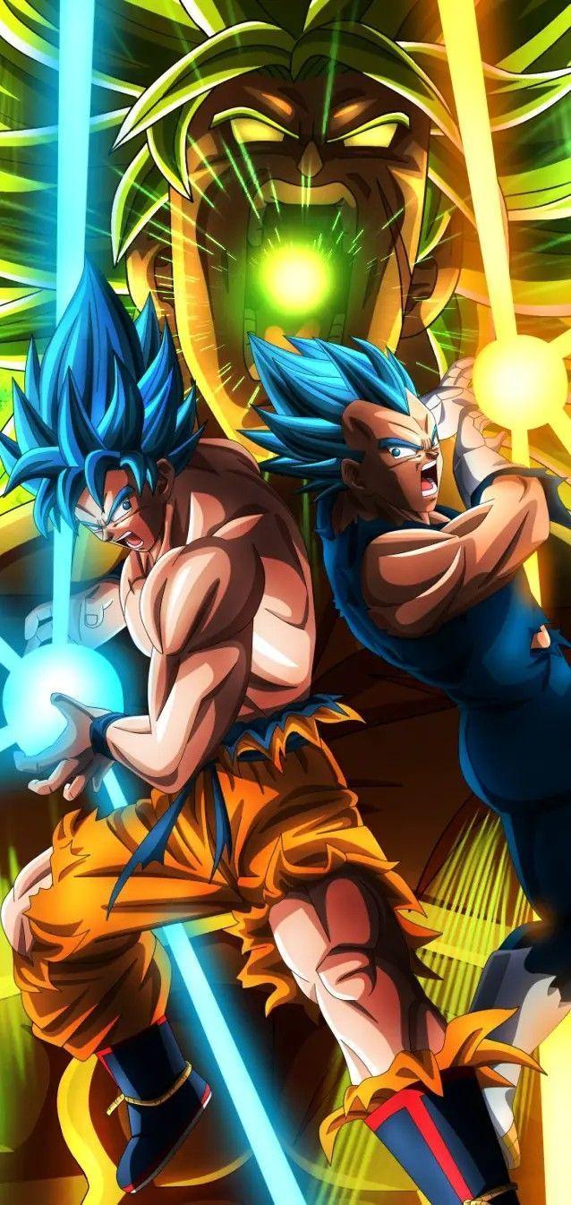 638x1346 Goku and Vegeta vs Broly - #Broly #Goku #Vegeta. Sfondi, Supereroi, Goku