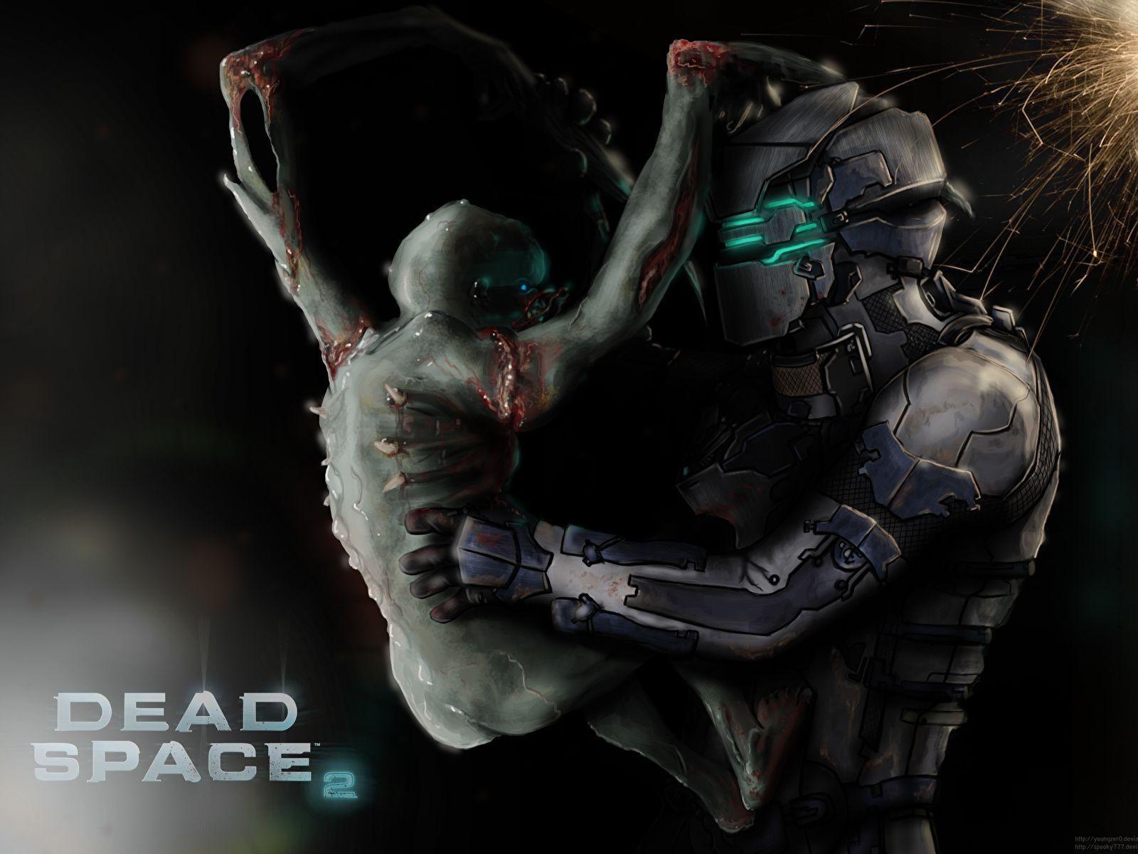 1600x1200 Photo Dead Space 2 monster Helmet Fantasy Games 1600x1200