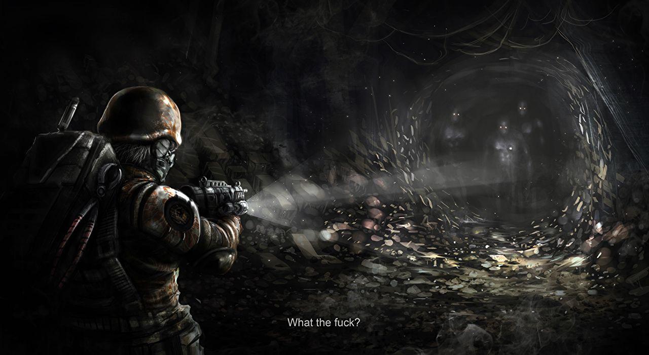 1280x701 Desktop Wallpaper Ghost soldier Cave Fantasy