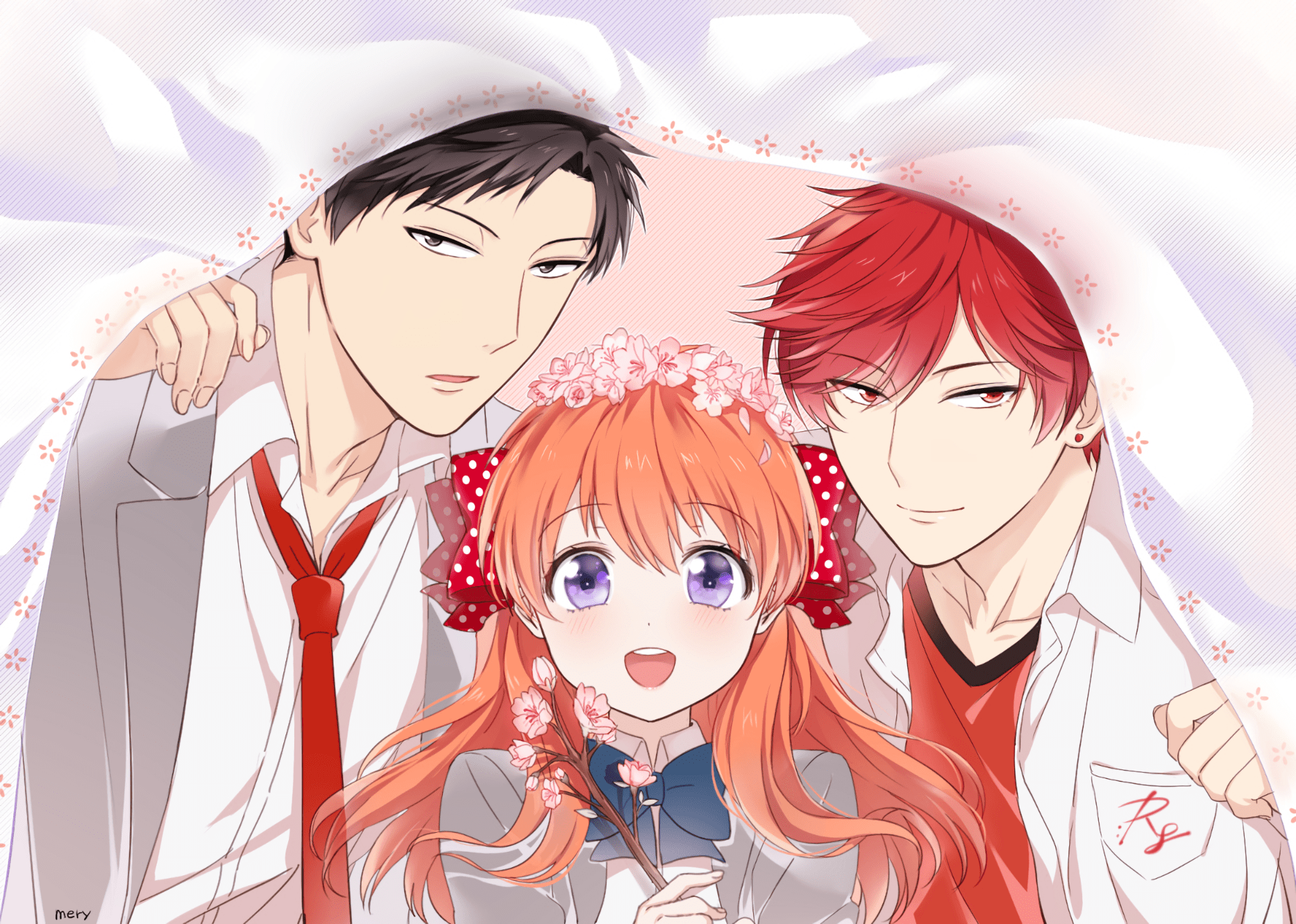 1920x1369 Monthly Girls' Nozaki Kun HD Wallpaper Featuring Mikoto, Umetarou, And Chiyox1369