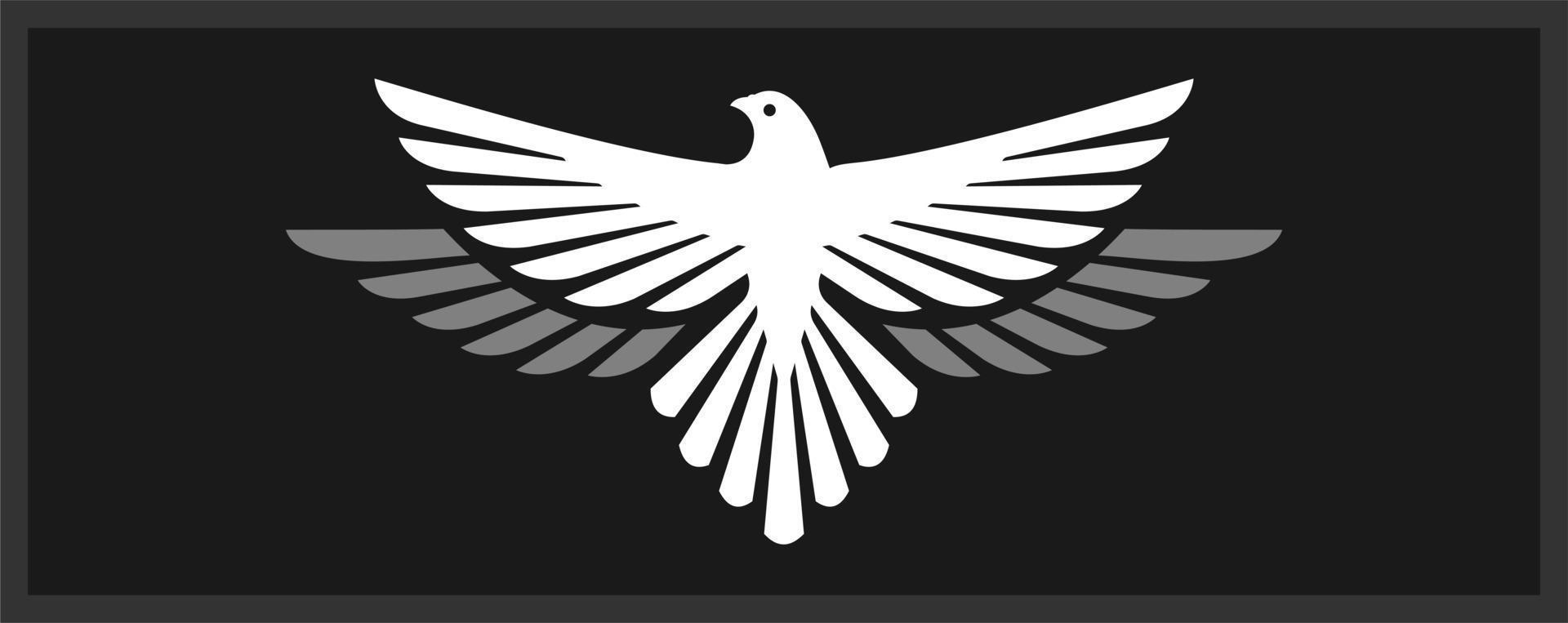 1920x763 white pigeon vector wall art design illustration. white dove bird wallpaper on black background