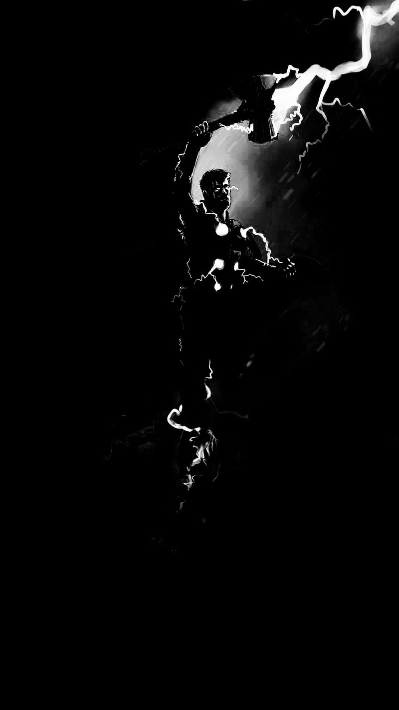 800x1422 Thor, avenger, black, cloud, iphone, iron man, light, lightings, phone, thunder, HD phone wallpaper