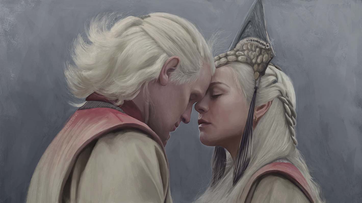 1420x799 Daemon & Rhaenyra (4K Desktop Wallpaper) Draws's Ko Fi Shop
