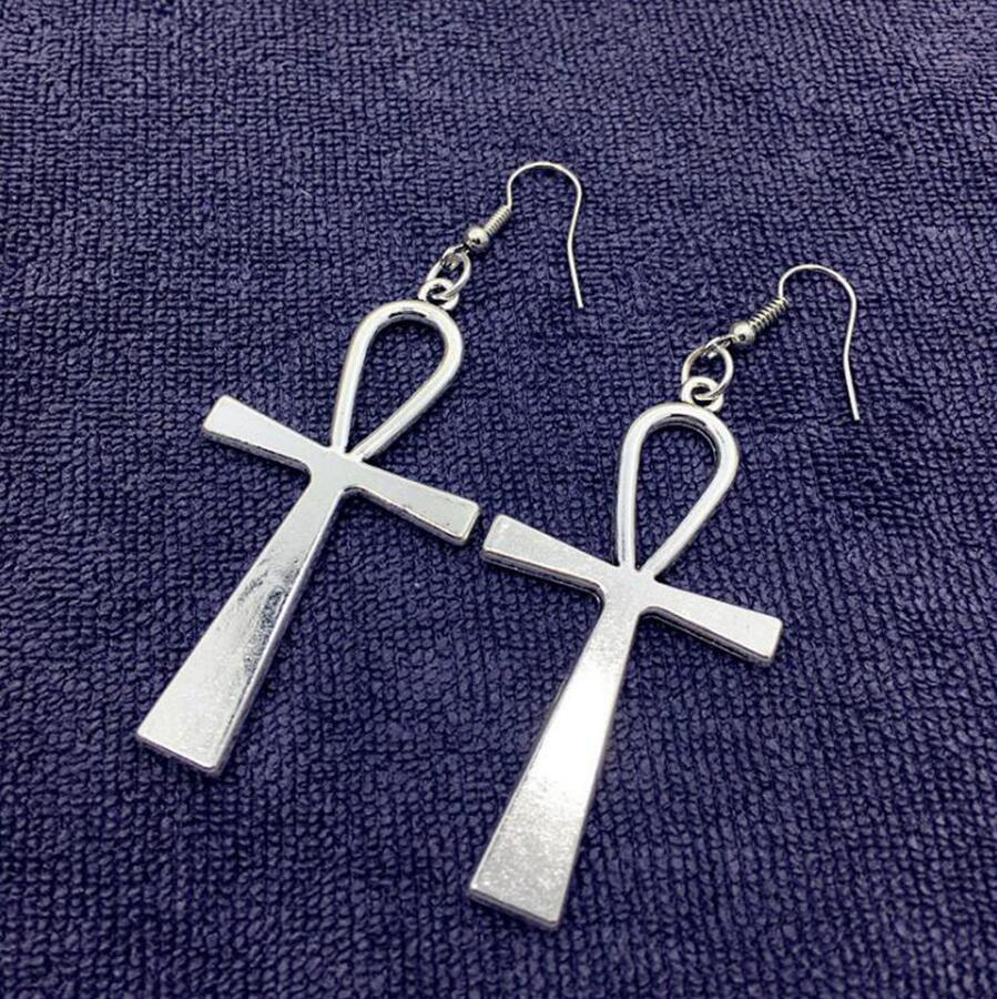 899x900 Antique Silver Retro Egyptian Symbol Ankh Cross Exaggerated Minimal Cross Charm Pendant Hip Hop Earring Jewellery For Women Gift A432 From Danni $0.79