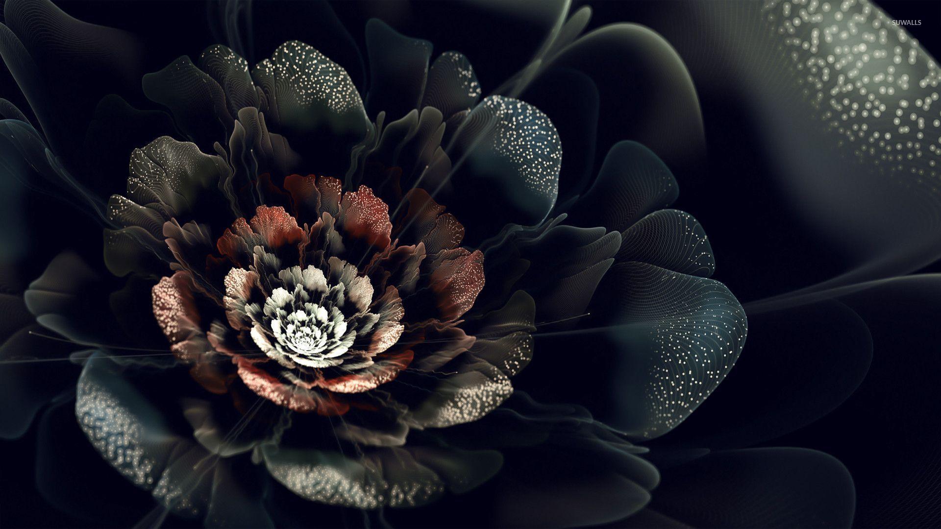 1920x1080 Sparkling fractal flower wallpaper wallpaper