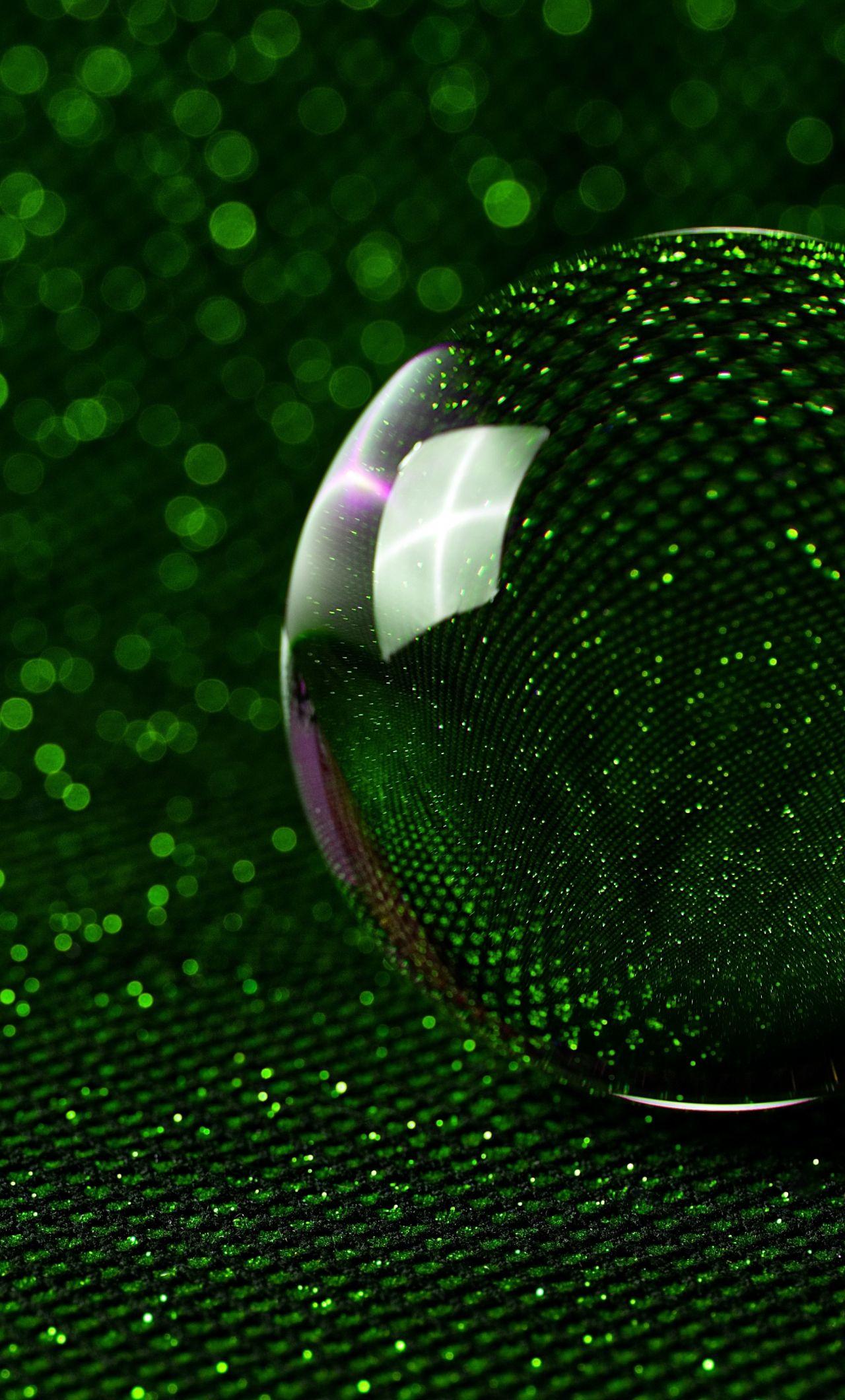 1280x2120 Download 1280x2120 wallpaper sphere, 3D, glass ball, green glitter, iphone 6 plus, 1280x2120 HD image, background, 21120