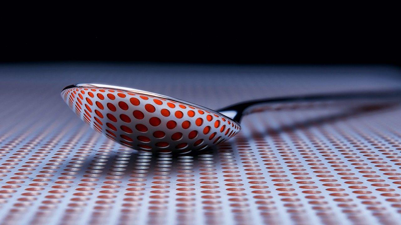1280x720 3D Structure Spoon Circles Surface Wallpaper Background 4K HD Wallpaper