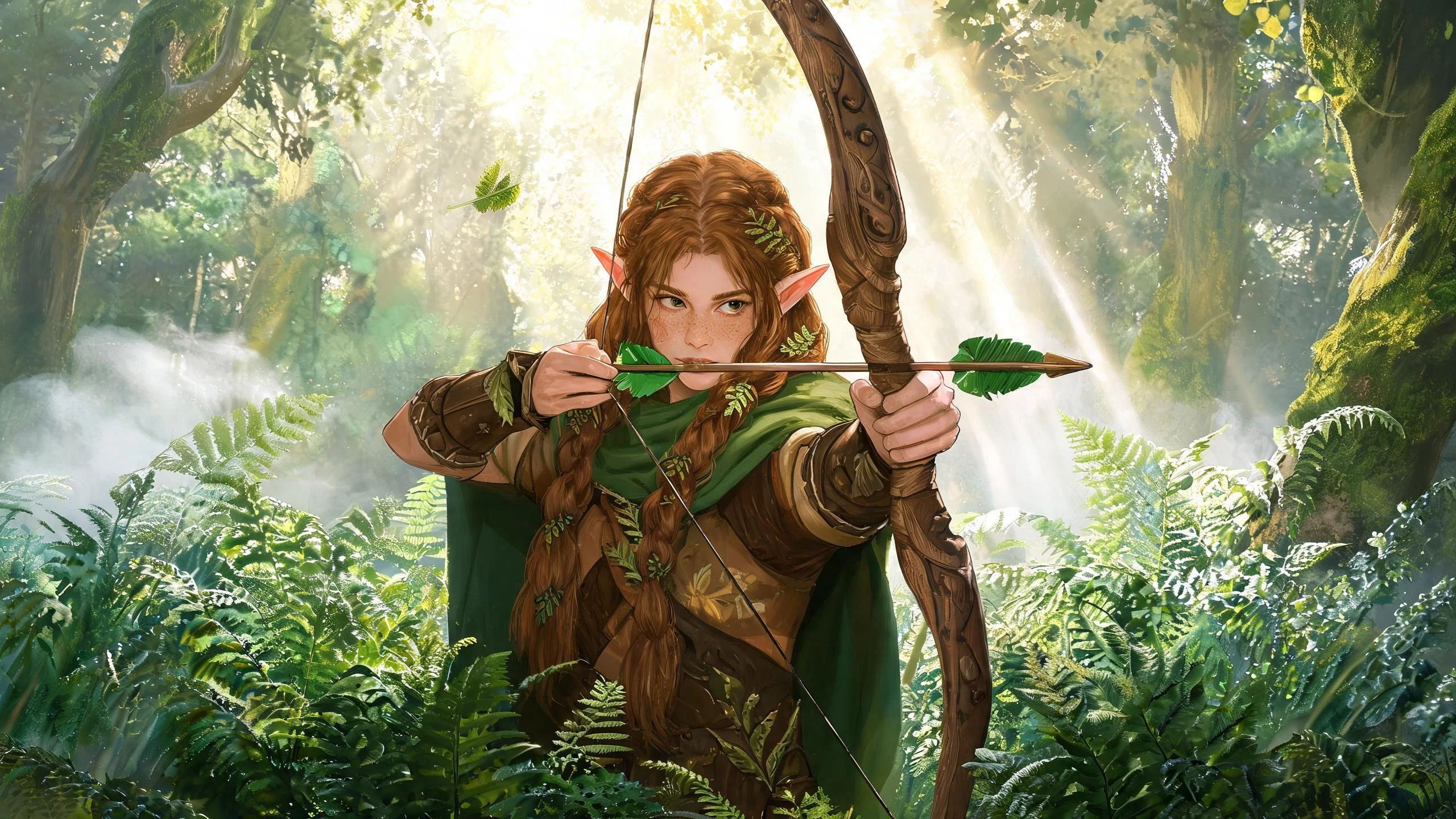 2560x1440 Wood Elf AI Image Generator: Forest Elf Art
