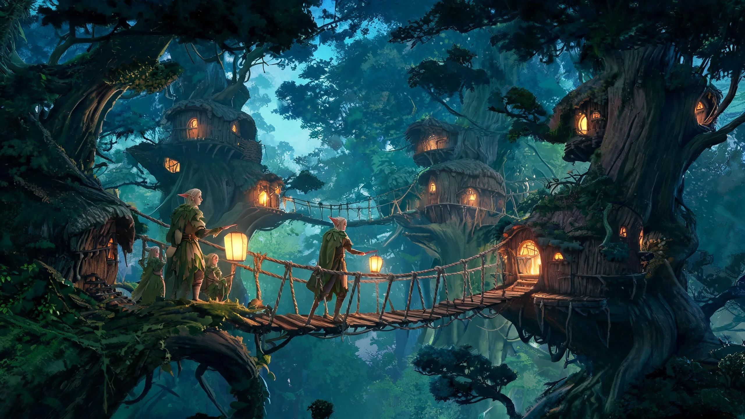 2560x1440 Wood Elf AI Image Generator: Forest Elf Art