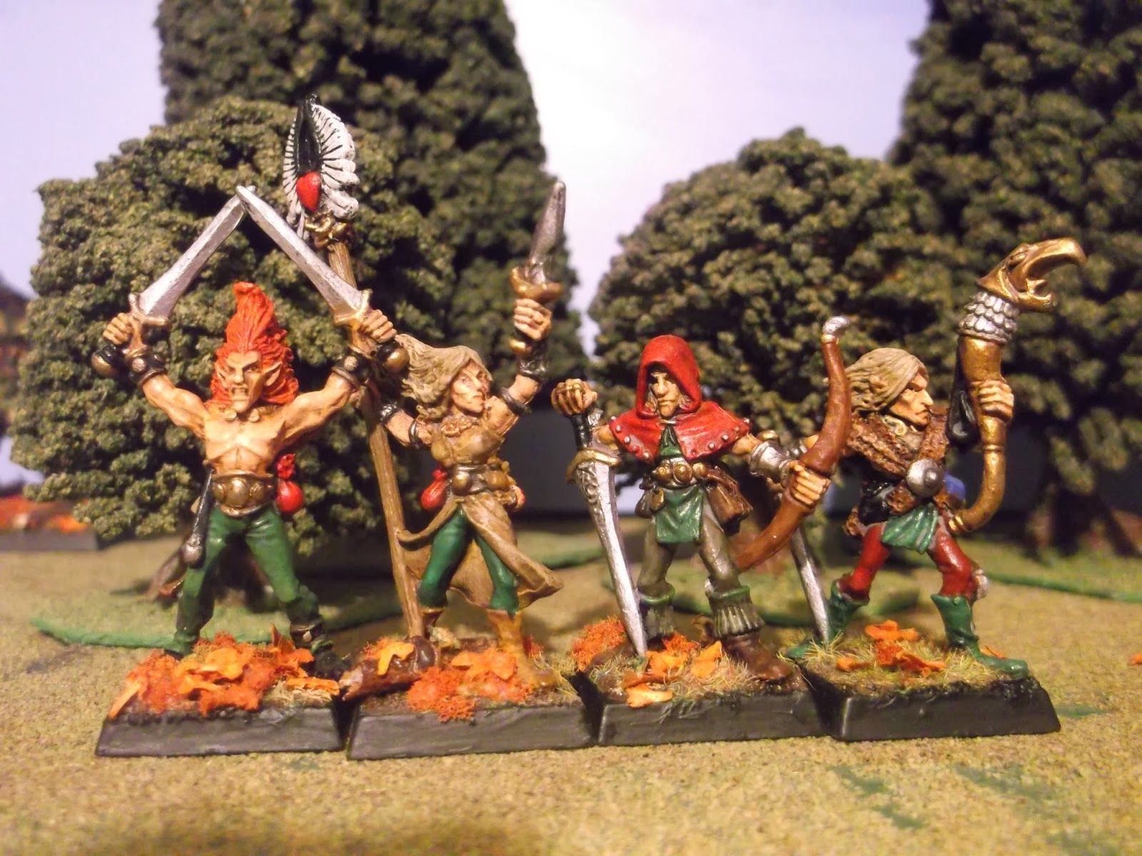 1600x1200 Goblin Lee's Miniatures Blog. : Autumnal Wood Elf army completed