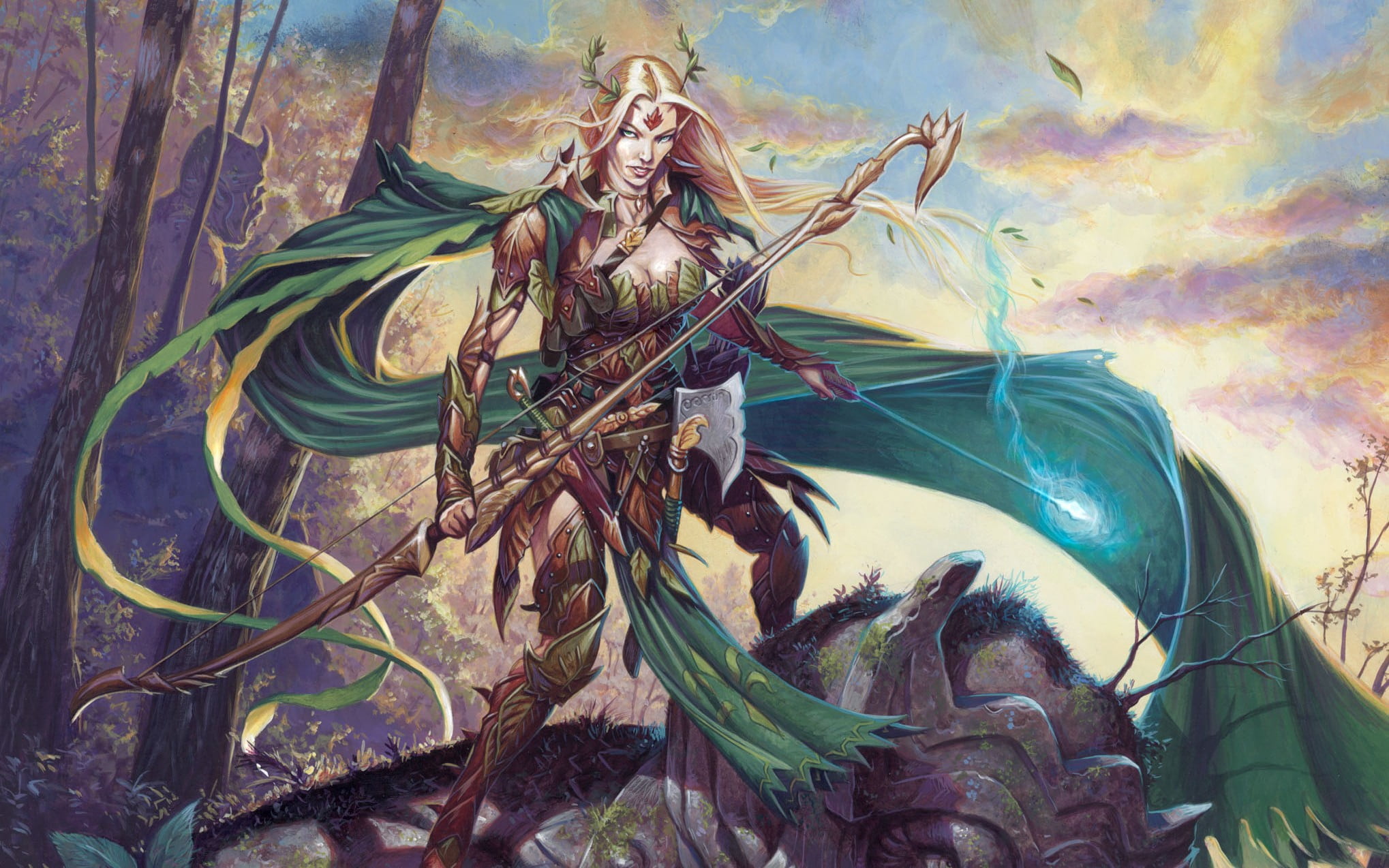 2038x1274 Fantasy art, druids, elves HD wallpaper