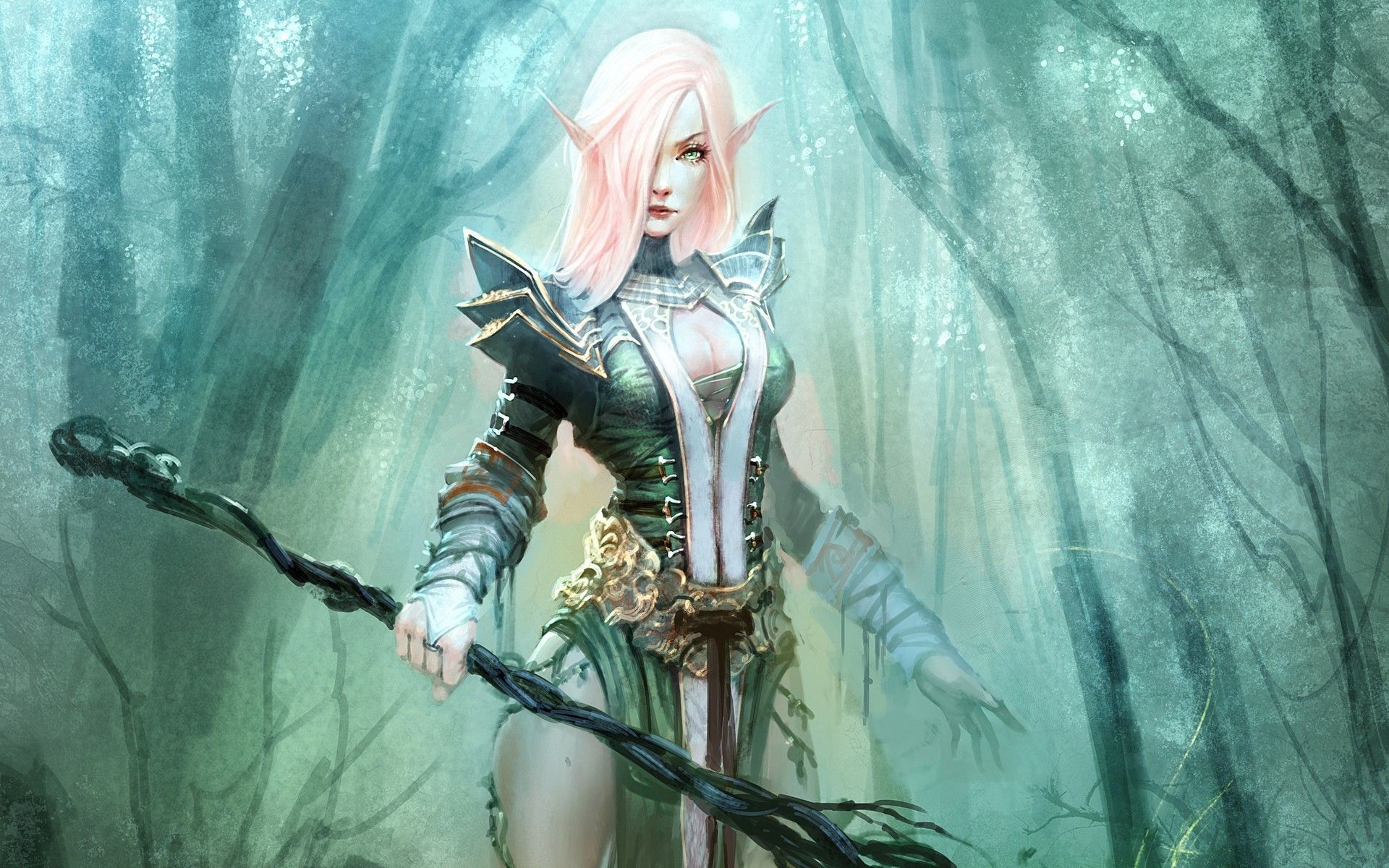 1920x1200 fantasy Art, Elves, Blonde Wallpaper HD / Desktop and Mobile Background