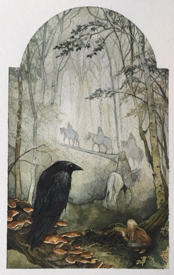 736x1161 Elves in the Wood Print