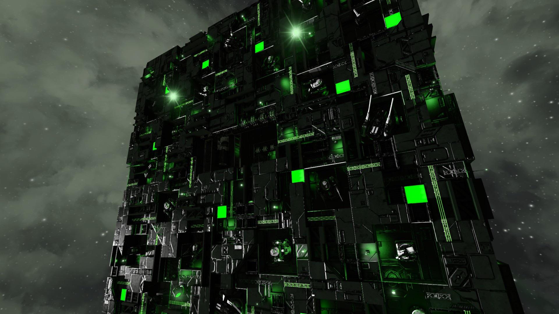 1920x1080 Borg Cube Progress. Outside is done