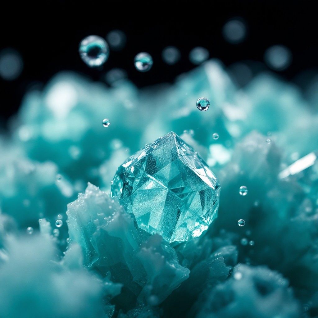 1024x1024 Download Crystalline Teal Dreams Image, Teal, Droplet