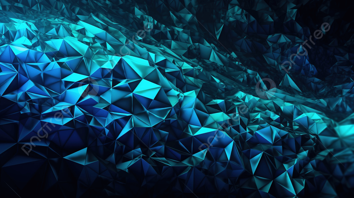 1200x673 Geometric Crystallized Wallpaper Abstract Faceted Background With Iridescent Blue Metallic Texture And Triangle Tiles In 3D Render Photo And Picture For Free Download