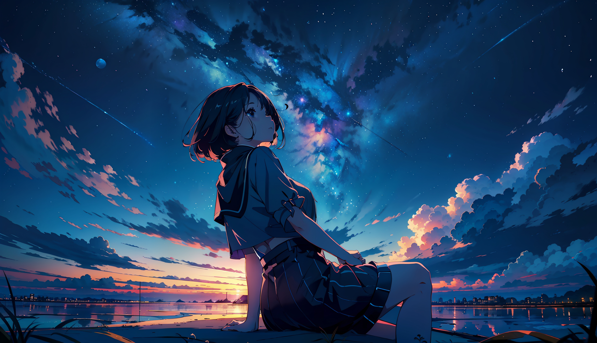 1952x1120 Happiest Anime Girl HD AI Art Wallpaper, HD Anime 4K Wallpaper, Image and Background