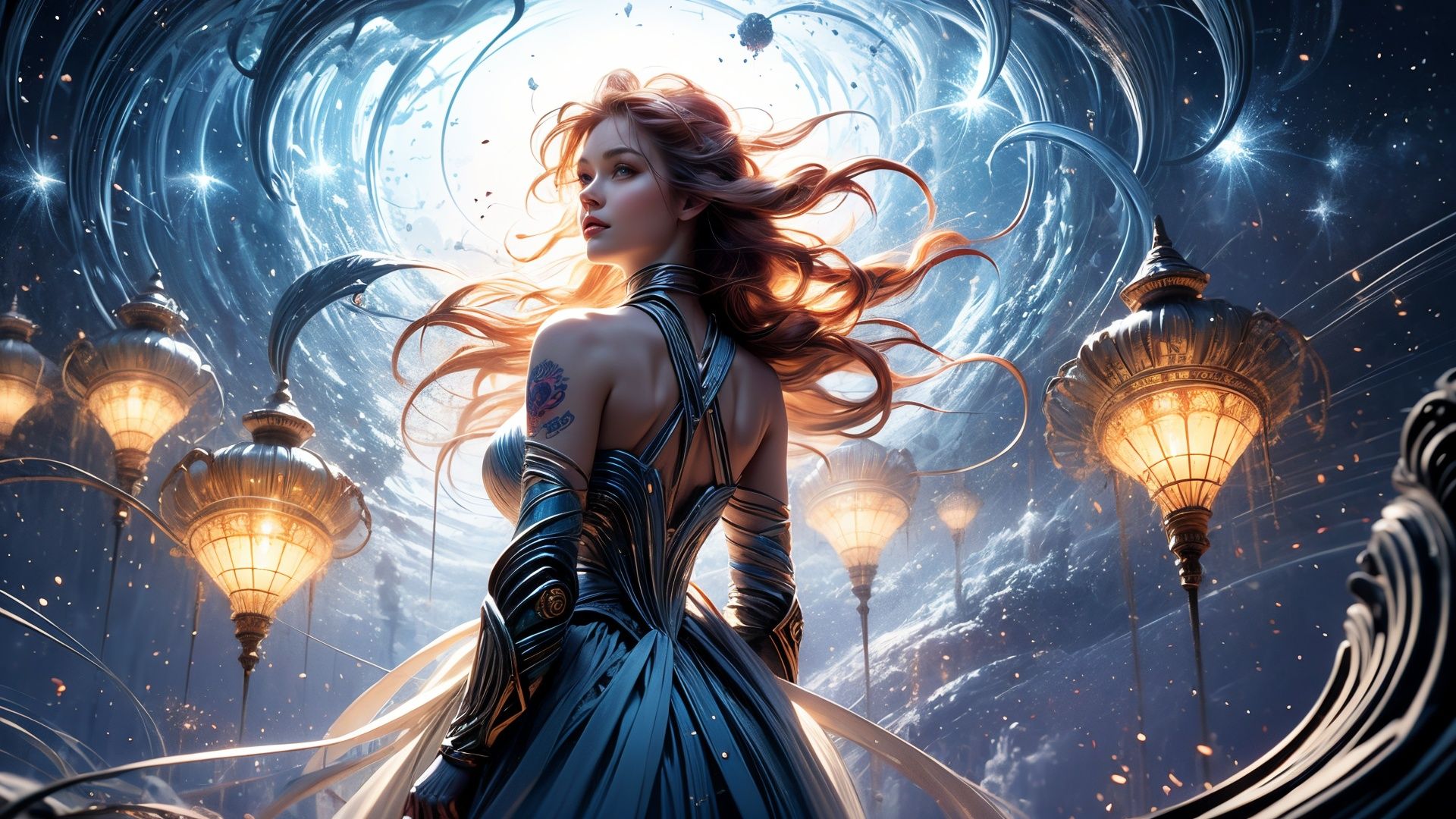 1920x1080 Wallpaper girl, fantasy, AI Art for mobile and desktop, section ии арт, resolution 1920x1080