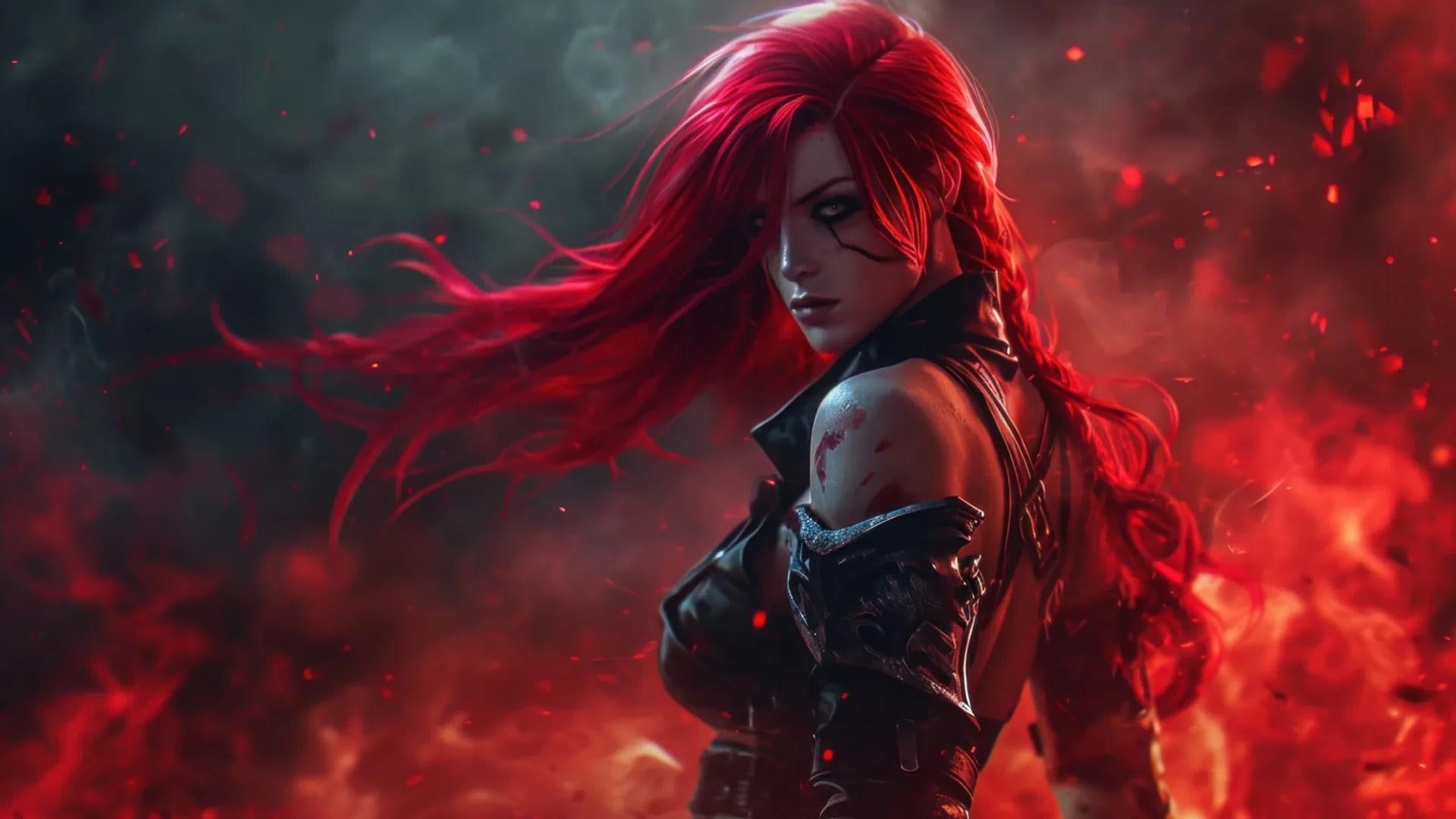 1920x1080 Katarina League Of Legends AI Generated [1920x1080]