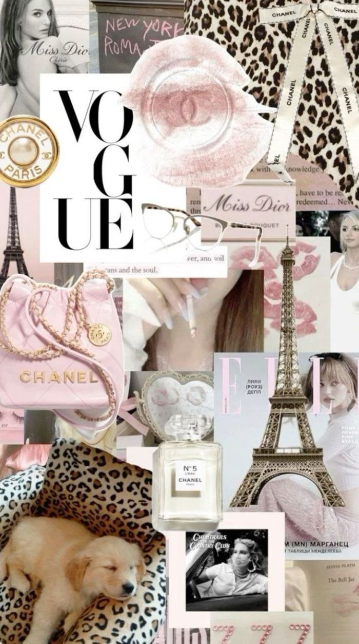 700x1254 Pink Stockholm Style Wallpaper Ideas : Girly & Wild Vogue Collage