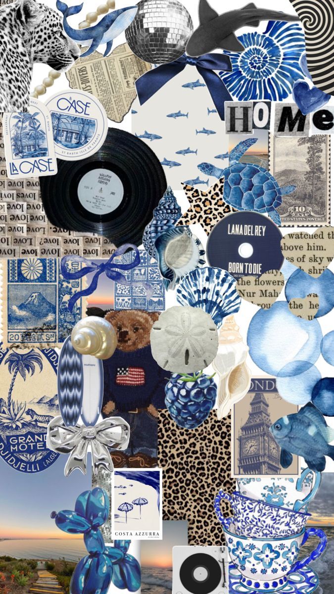 675x1200 Blue stockholm wallpaper!. Stockholm wallpaper aesthetic, Navy blue collage background, Blue and white collage wallpaper