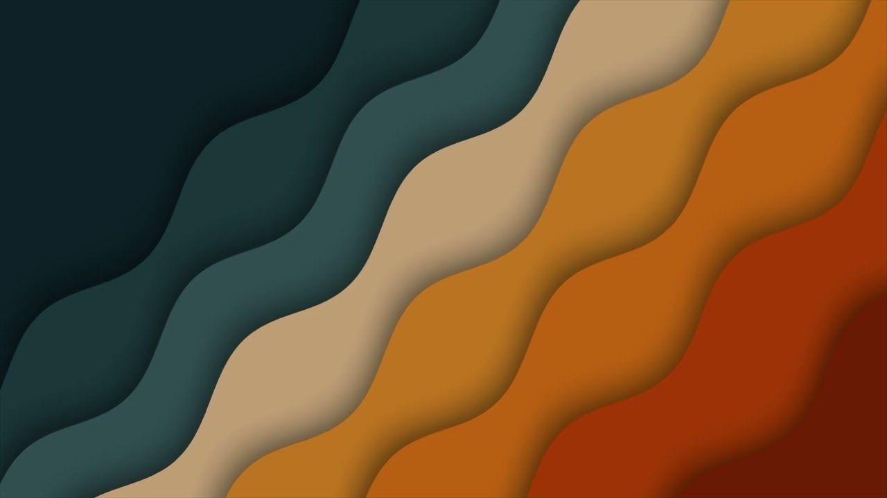 1280x720 Orange Waves Wallpaper