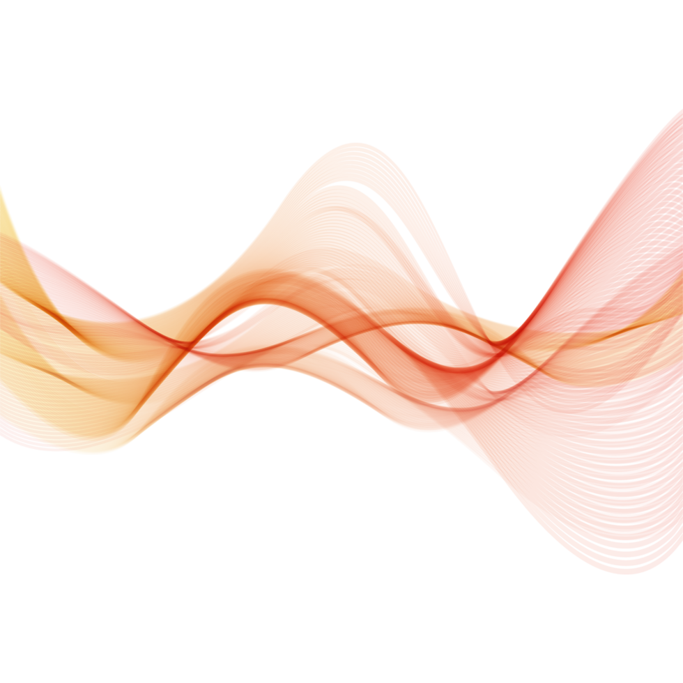 980x980 Abstract orange wave lines isolated on transparent background for modern design use 68973226 PNG