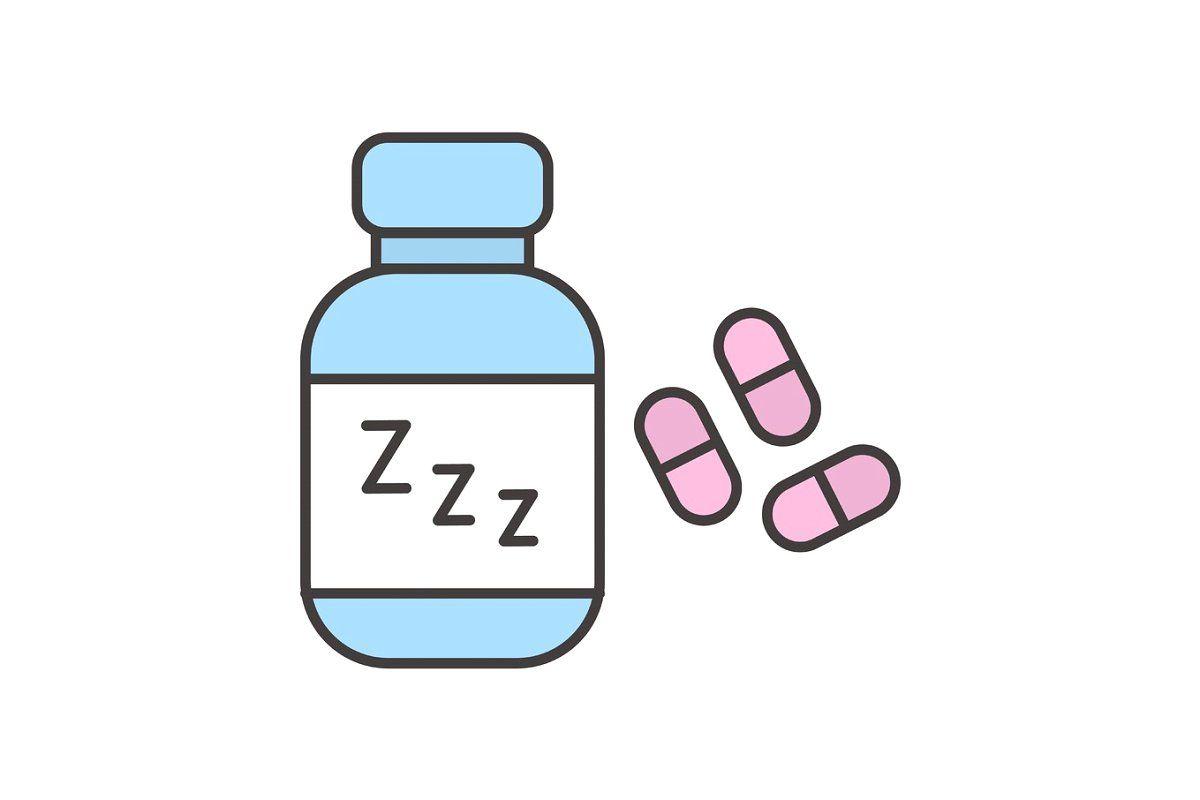 1200x800 Sleeping pills color icon. Adesivos sticker, Cenário para vídeos, Desenhos de chibi