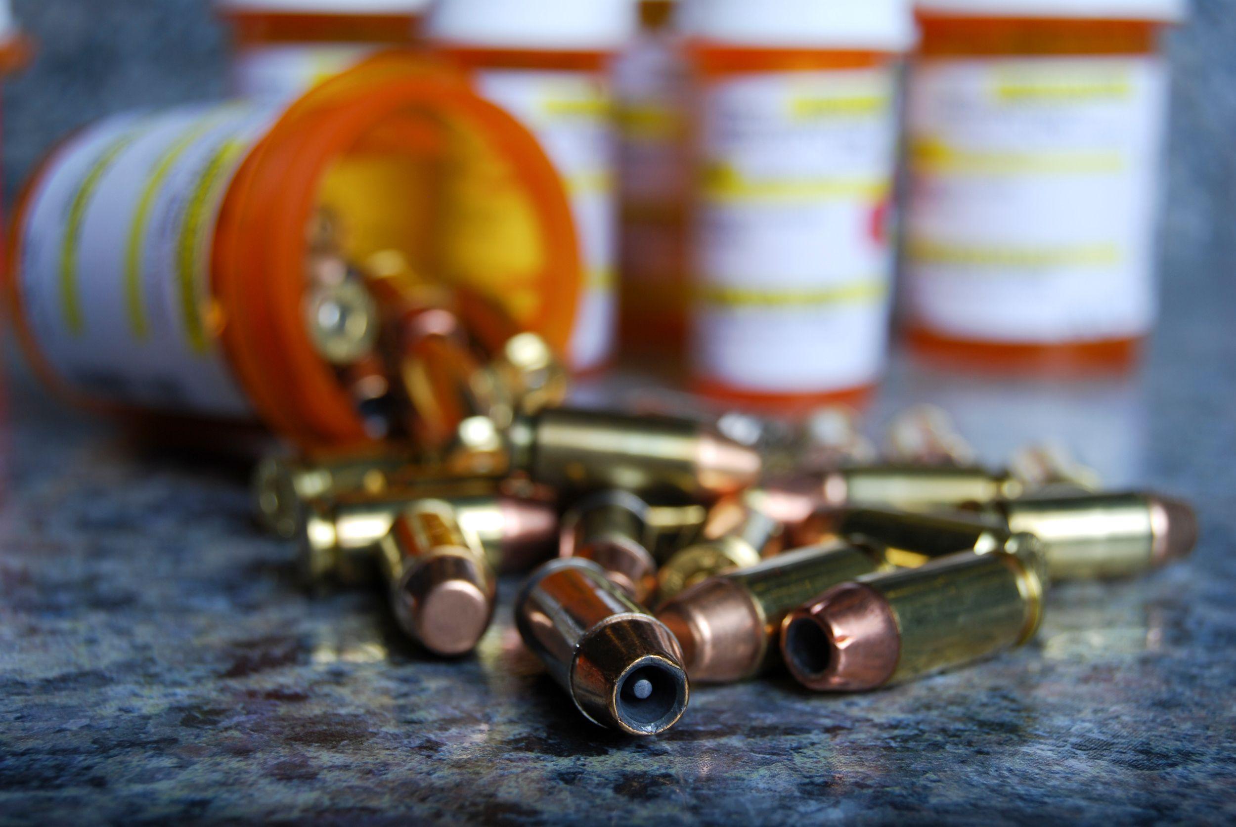 2500x1673 Bullets In A Pill Bottle