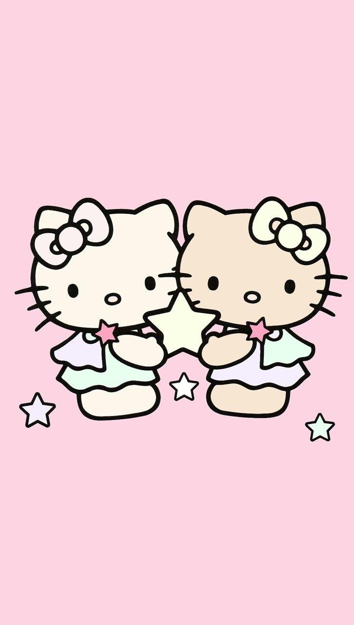 726x1280 animals, art, background, beautiful, beauty, blue, cartoon, colorful, cute art, cute baby, cutie, drawing, hello kitty, illustration, iphone, kawaii, kitty, pastel, pink, sanrio, wallpaper, we heart it, yellow, pink background, beautiful art