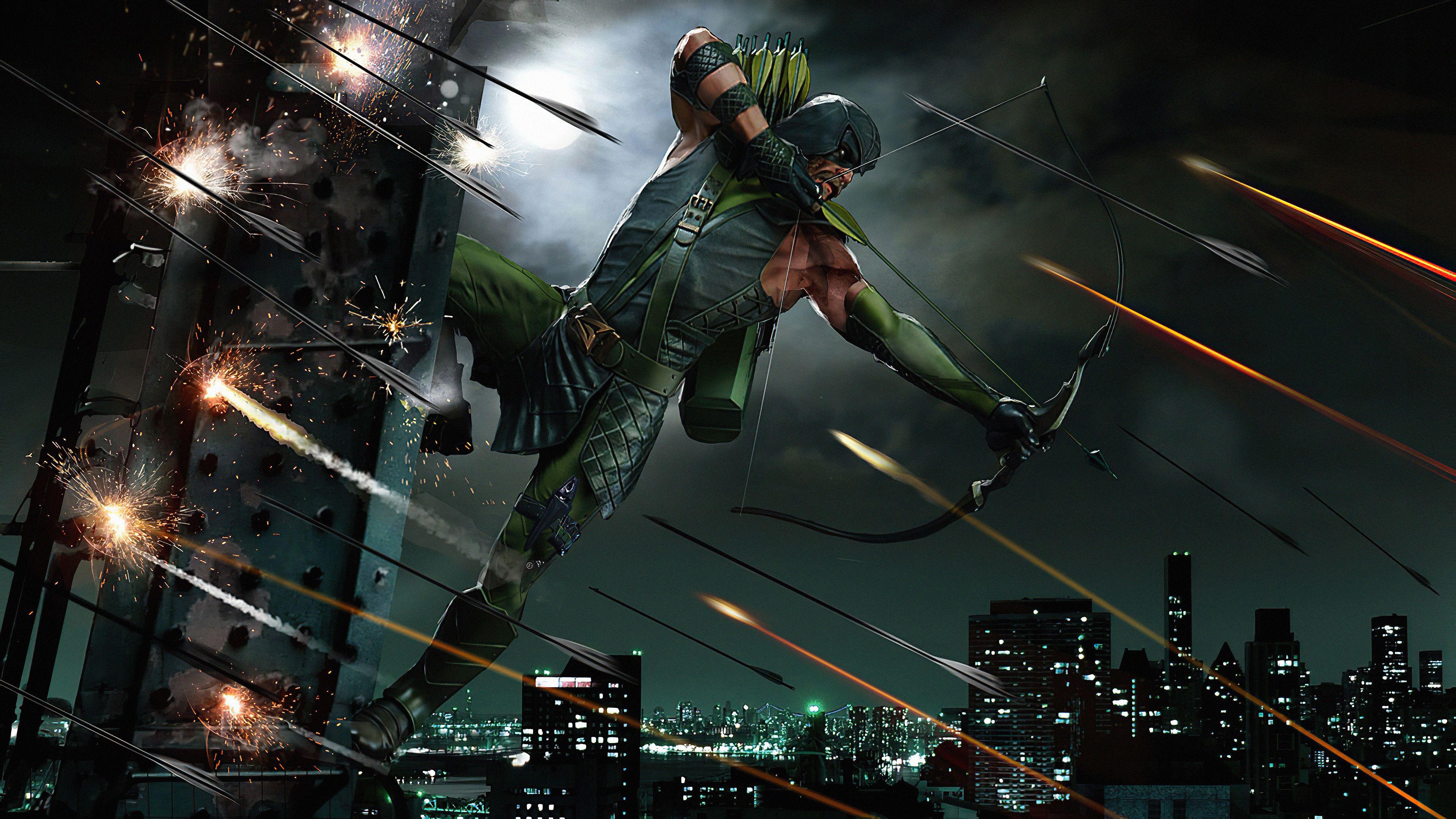 3840x2160 Green Arrow Bow 1440P Resolution , HD 4k Wallpaper, Image, Background, Photos and Picture
