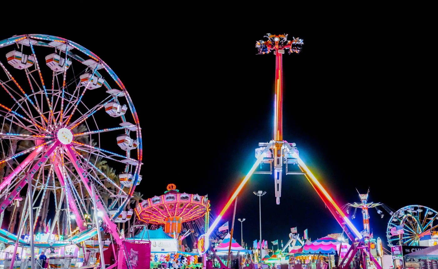 1400x860 Download Kern County Fair At Night Wallpaper