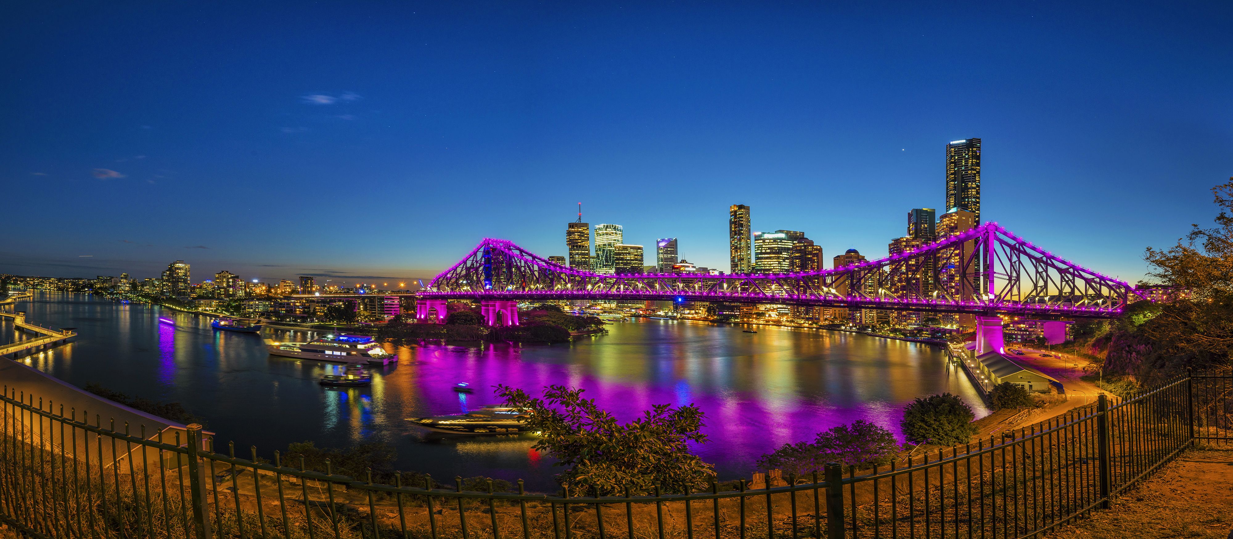 4000x1750 Phone wallpaper: Story Bridge, Man Made, Australia, Bridge, Brisbane, City, Bridges 345530