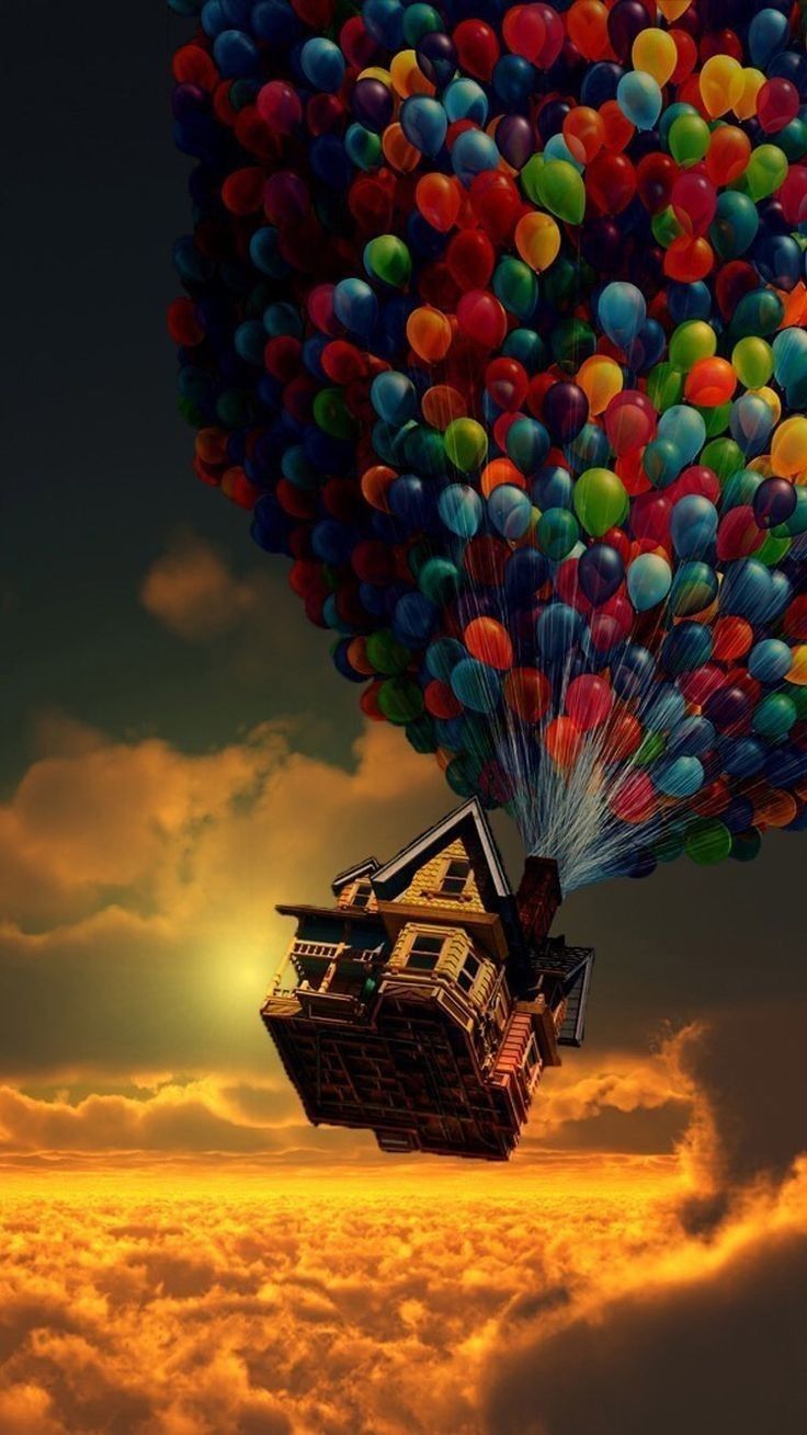 736x1309 Awesome Flying House Wallpaper