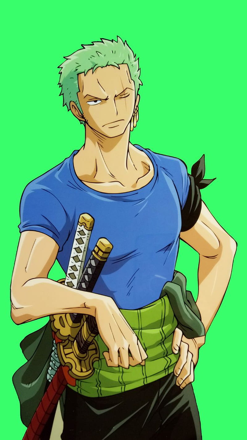 800x1422 Roronoa Zoro, anime, green, manga, one piece, pirate, sword, HD phone wallpaper