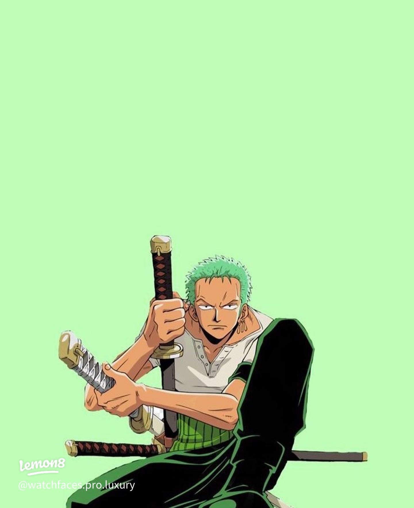 1440x1766 Transform Your Apple Watch: Epic One Piece Zoro Faces & Wallpaper!