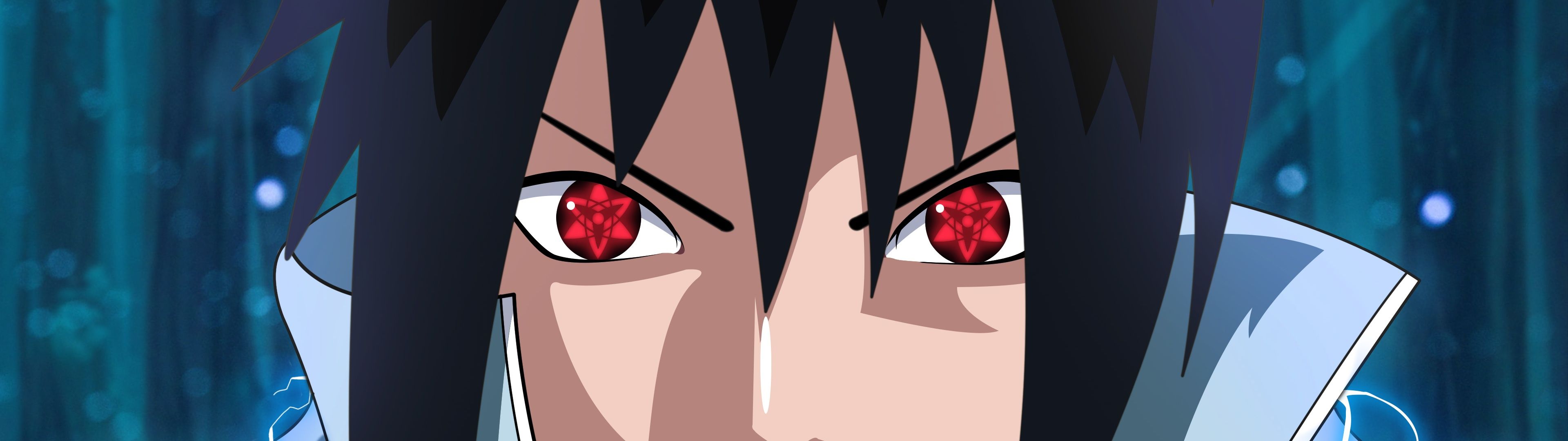 3840x1080 Sasuke Uchiha Wallpaper 4K, Sharingan, Naruto