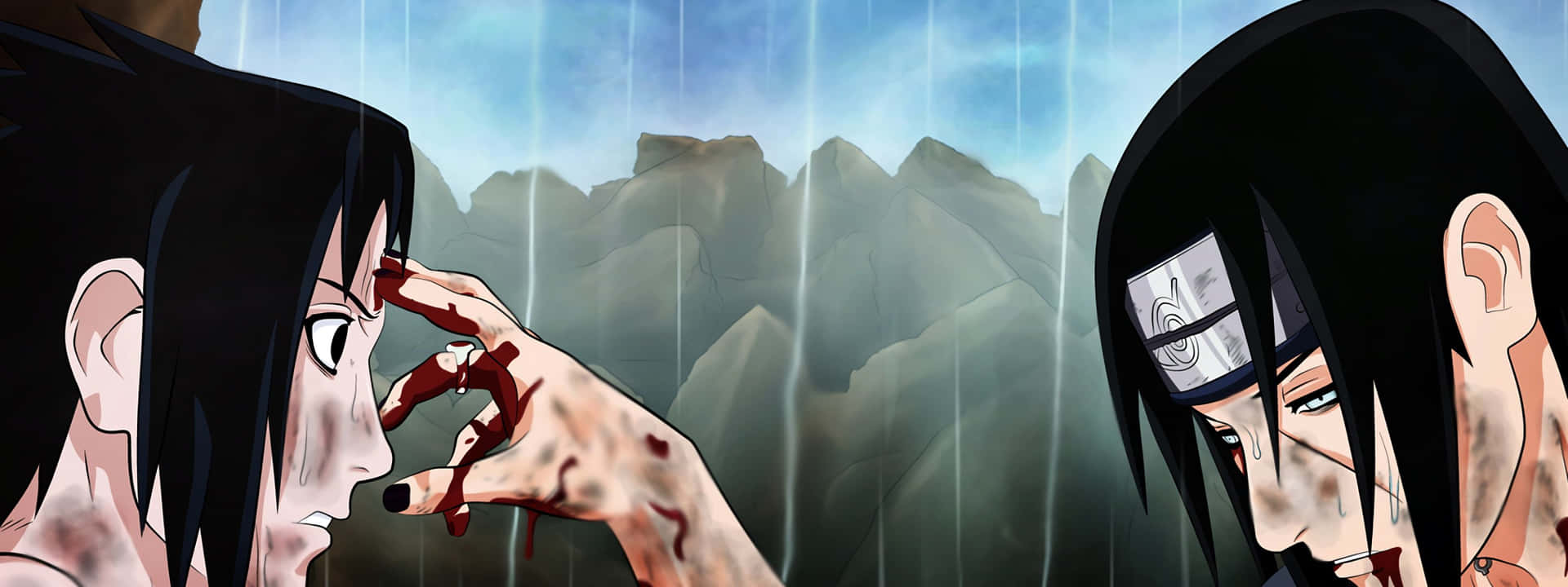 1920x720 Itachi Dual Monitor Wallpaper
