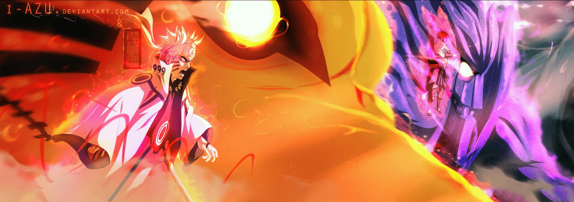 1920x678 Naruto Uzumaki vs Sasuke Uchiha HD Anime Wallpaper