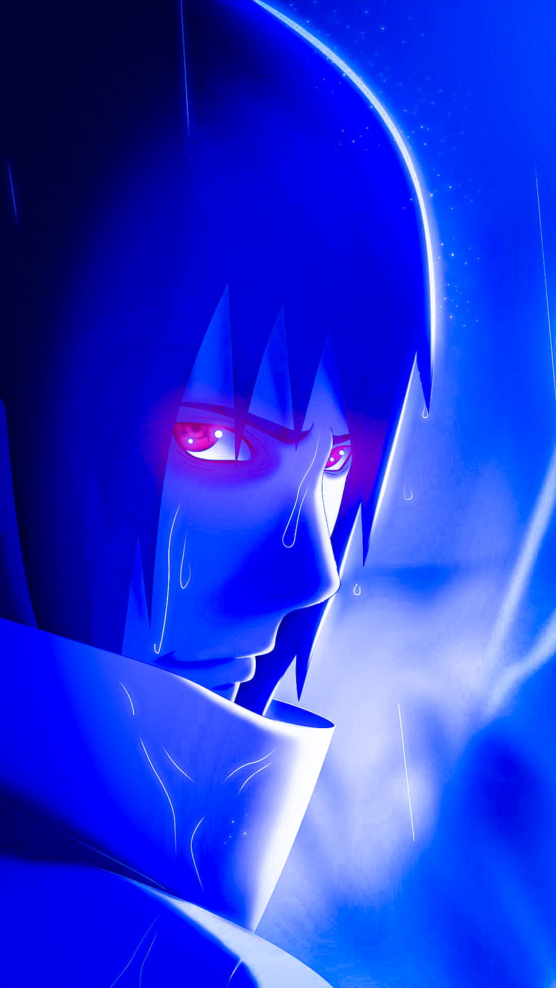 800x1422 Sasuke Uchiha, anime, apple, blue, boruto, edge sharingan, shippuden, HD phone wallpaper